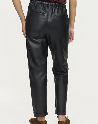 Soft Rebels - SRNylah Leather Bukser - Black